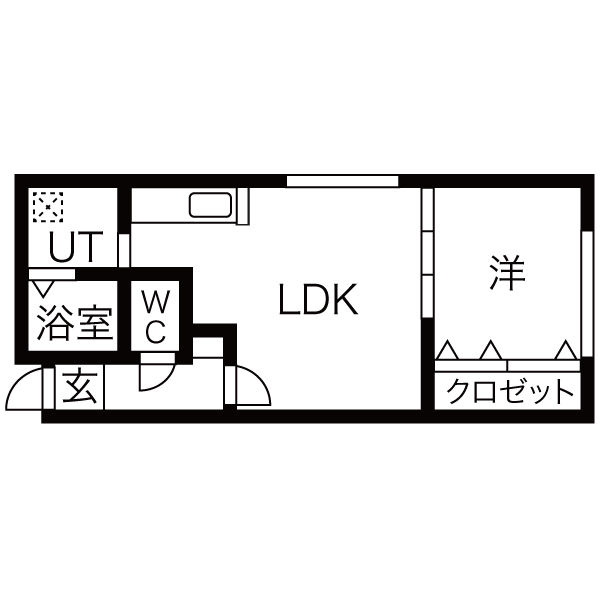 【札幌市手稲区前田一条のアパートの間取り】