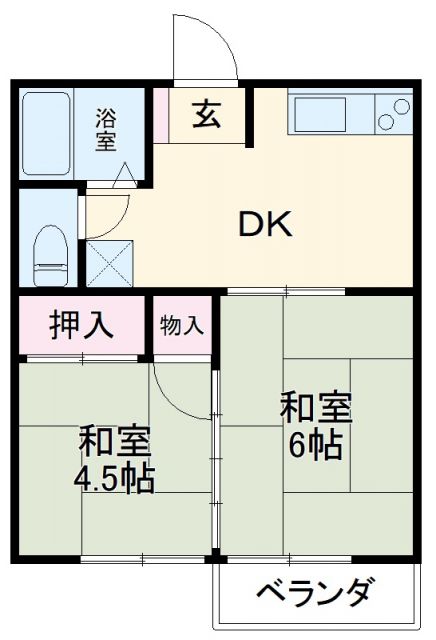 相模原市緑区太井のアパートの間取り