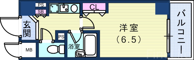 エスリード三宮フラワーロードの間取り