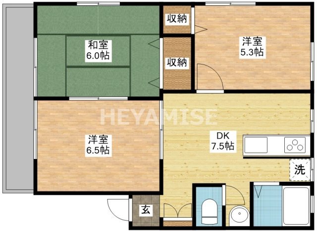 レスポアール新戸町の間取り