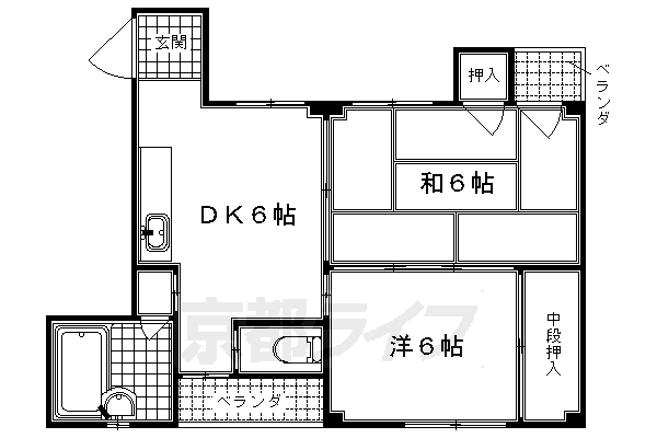 京都市東山区金屋町のマンションの間取り