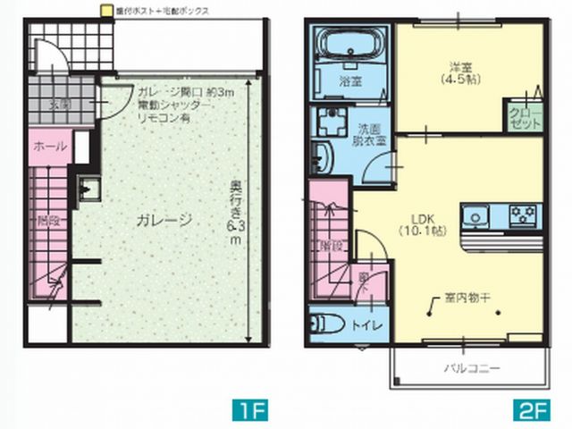 水戸市柵町のアパートの間取り