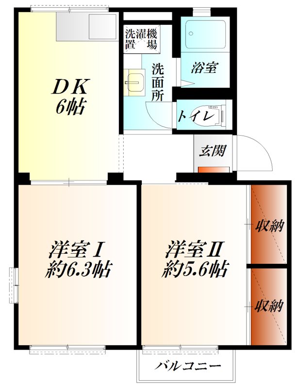 金子ハイツＢ棟の間取り