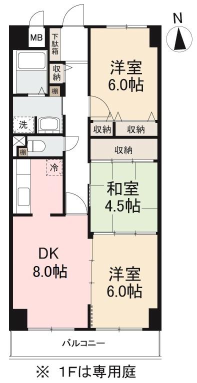高松市高松町のマンションの間取り