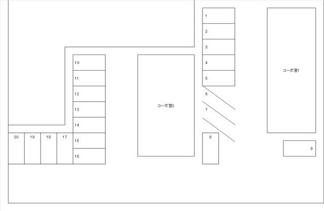 【コーポ宮　１号棟の駐車場】