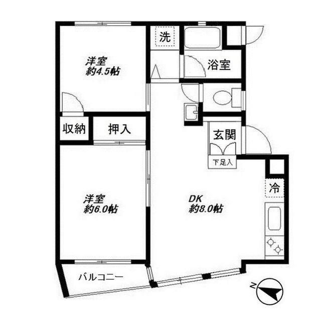 東急森アパートメントの間取り