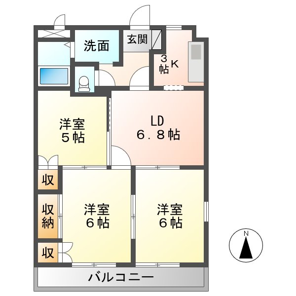 ヴェルジュール・Ｋの間取り