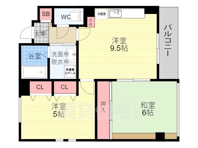 ボヌール北村の間取り