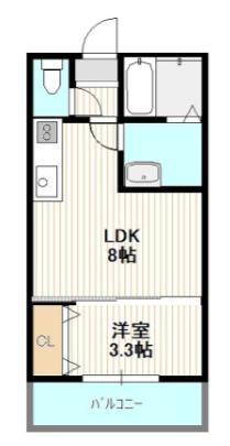 広島市佐伯区五日市のアパートの間取り