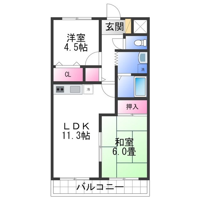 セントポーリア岸和田の間取り