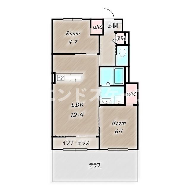 高崎市倉賀野町のアパートの間取り