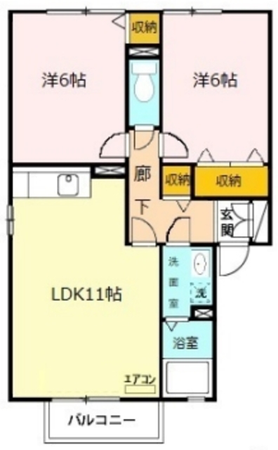 【コンフォールIIの間取り】