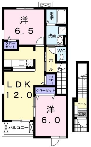 ユニゾンさくらＢの間取り