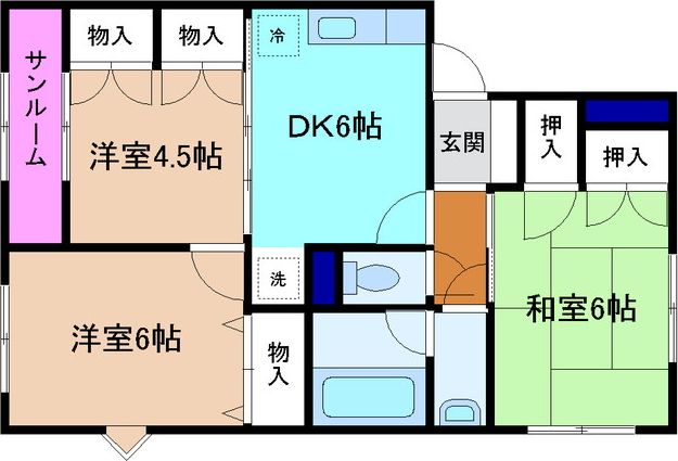 ツインヒルズ16WESTの間取り