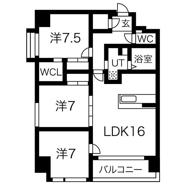 ペリエ ジュエの間取り