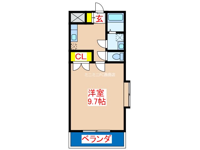 霧島市国分広瀬のマンションの間取り