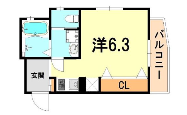 神戸市須磨区月見山本町のアパートの間取り