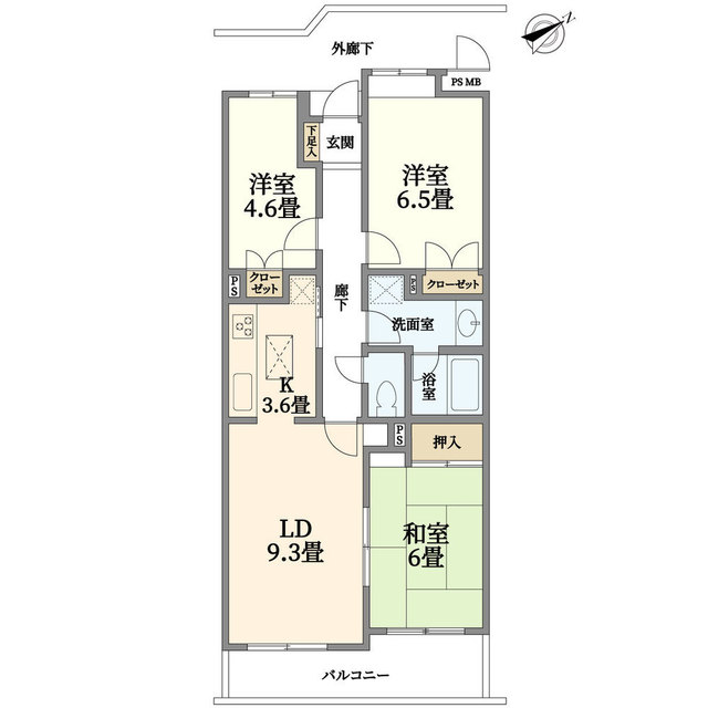 東建ニューハイツ金沢文庫の間取り