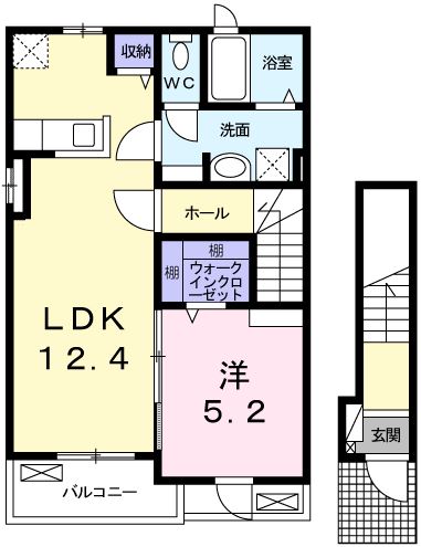 相生市那波大浜町のアパートの間取り