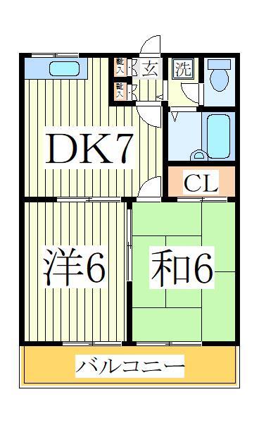 柏市藤心のアパートの間取り