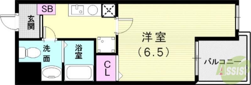 神戸市垂水区名谷町のマンションの間取り