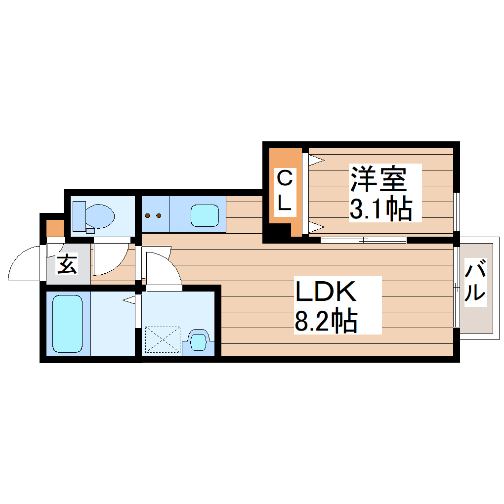 プログレス名取Iの間取り