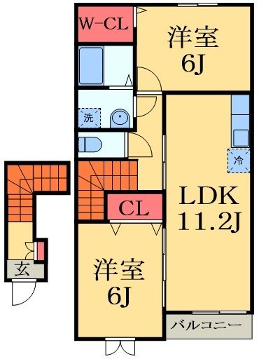 佐倉市石川のアパートの間取り