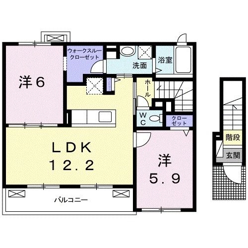 エルシェアートＢの間取り