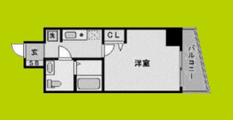 エステムプラザ難波WESTリバークロスの間取り