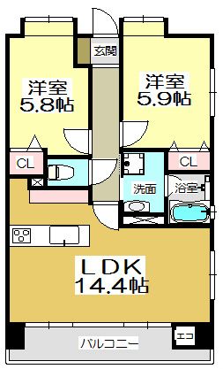 ニューガイア四季彩の丘Ａ棟の間取り