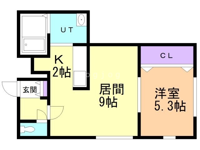 札幌市白石区東札幌五条のマンションの間取り