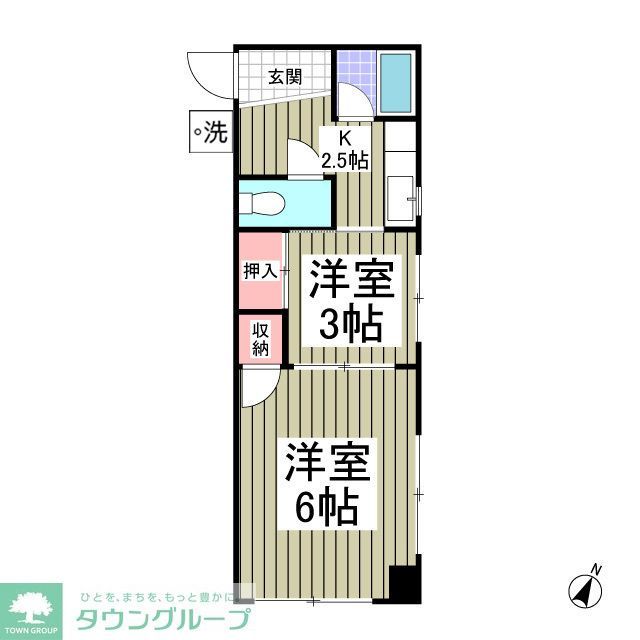 【川越市大字的場のマンションの間取り】