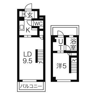 名古屋市千種区春岡のマンションの間取り