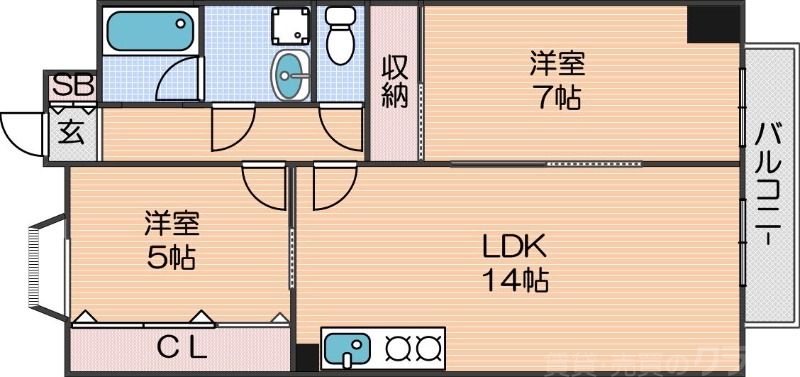 ファーロ新北島の間取り