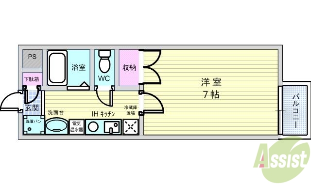 【豊中市螢池中町のアパートの間取り】