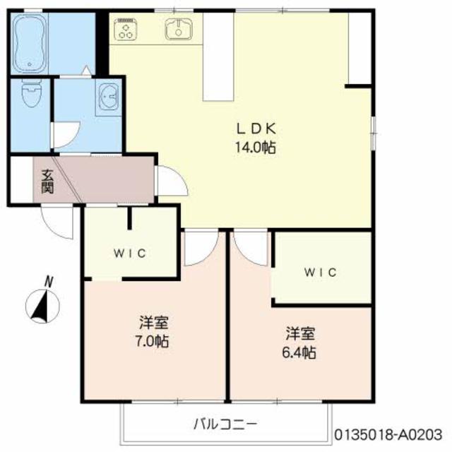 グリーンゲーブルス　壱番館の間取り