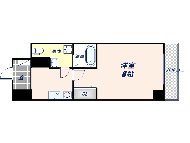 東大阪市稲田本町のマンションの間取り