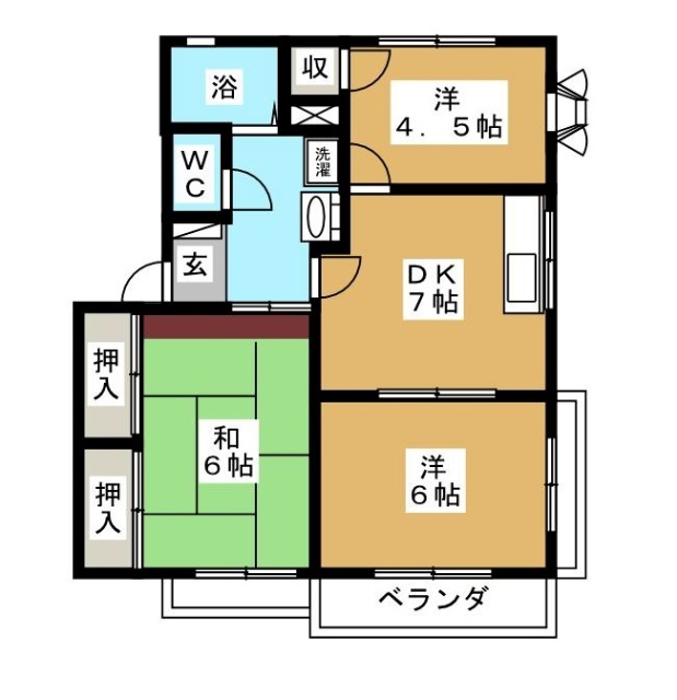 プリメゾン秋留台Ａ棟の間取り