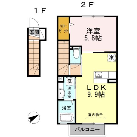 フルール類家の間取り