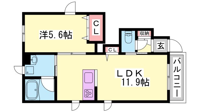 西脇市和田町のアパートの間取り