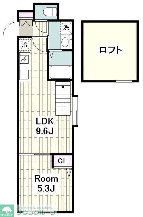 横浜市緑区中山のアパートの間取り