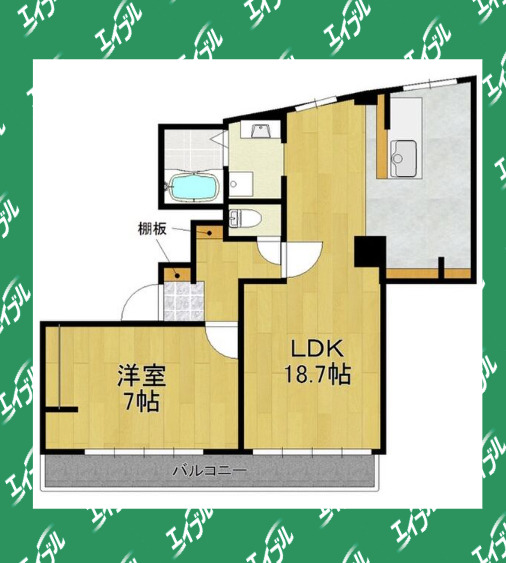 八幡マンションの間取り