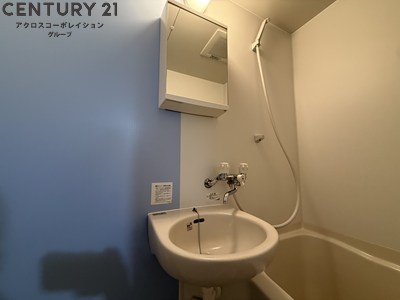 洗面設備　浴室内に洗面台があります