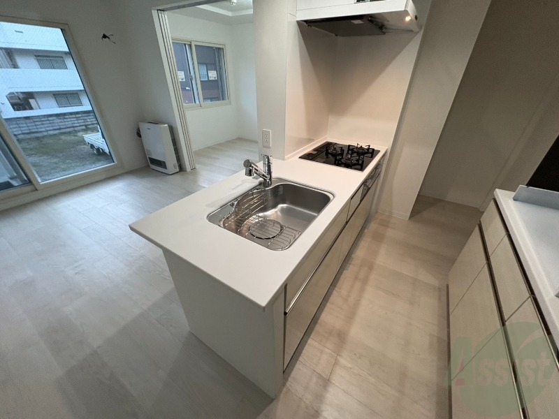 キッチン　清潔感がありお洒落なキッチンになっていました！