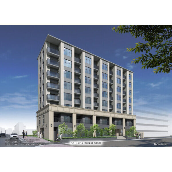 建物外観　エレベーター2基、オートロック、宅配ボックス、防犯カメラ完備