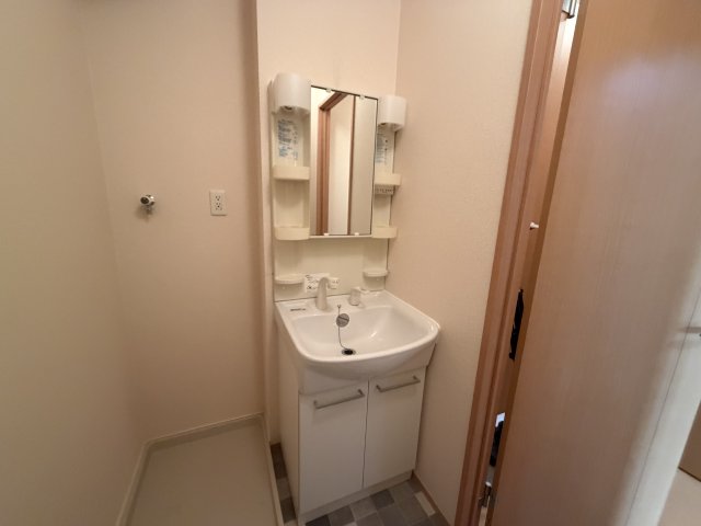 洗面設備　室内に洗濯機置き場があります