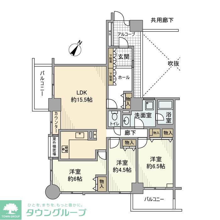 蓮生寺公園通り三番街第五号棟の間取り写真