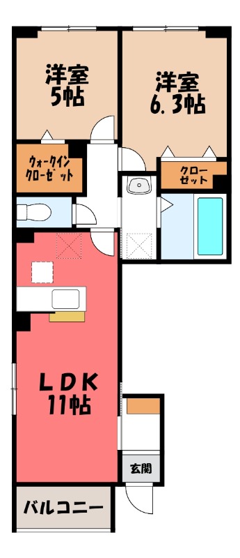 ア コート デ パルクの間取り写真