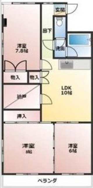 ＪＲ東海道本線 沼津駅 徒歩29分 4階建 築44年の間取り写真