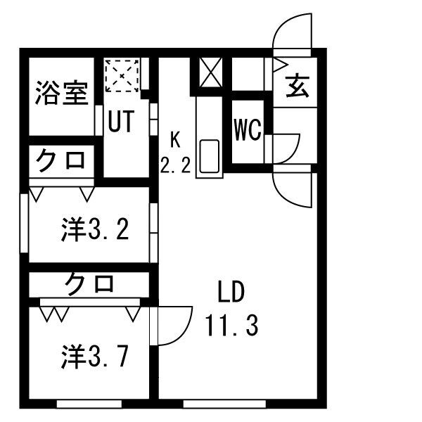 地下鉄東西線 二十四軒駅 徒歩5分 4階建 築1年の間取り写真